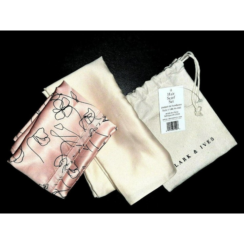 2 NEW 20" Square Hair Scarf Bundle Lark & Ives Spring FabFitFun Box